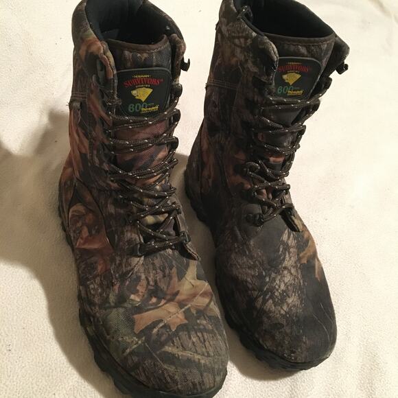 Herman Survivors Hollow Point Boots Camo 600 Gram Thinsulate Ultra Men’s Sz 12 - Picture 2 of 14